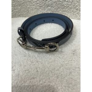 Gucci Blue Snakeprint Leather Belt with Horsebit Detail - Like New with Dustbag